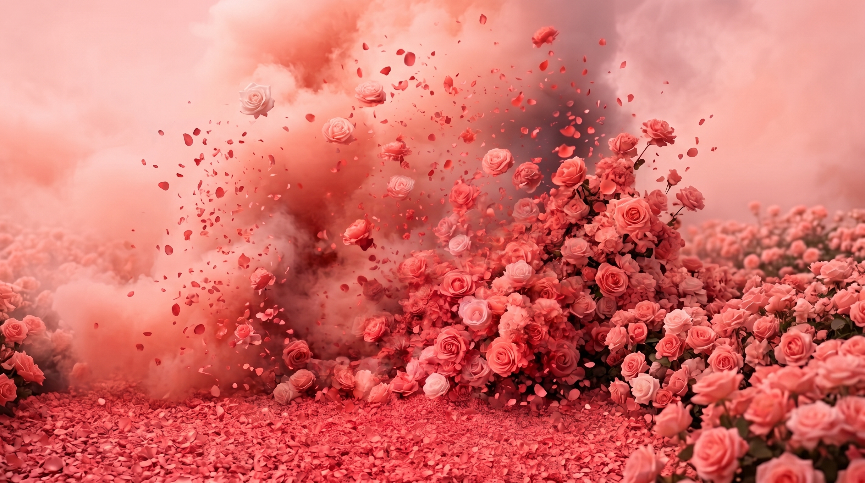 Roses roses et brume — Yara